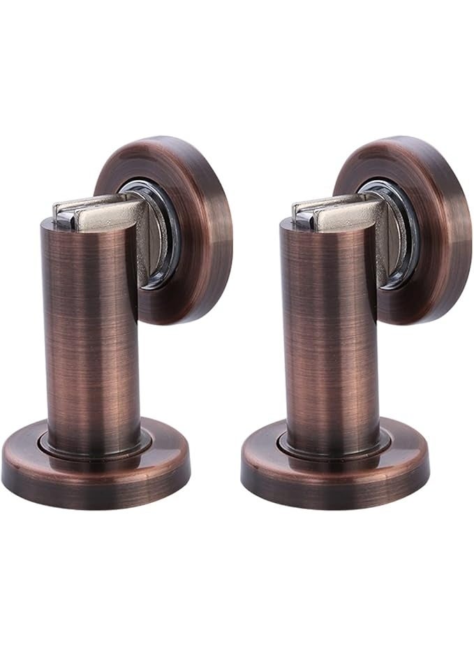 سدادة باب مغناطيسية قوي، مصد باب معدن، ماسك باب مغناطيسي للتثبيت على الحائط أو الأرضية، سدادة باب مغناطيسية مع مسامير تثبيت من LKHG، عبوة من 2 قطعة - Image 2